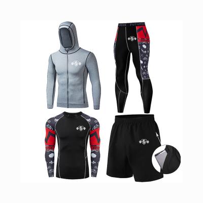 China Breathable Mens Basketball Suit Sports Running Gym Training Clothing Prepare Fitness Clothes for sale