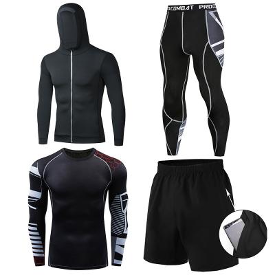 China Factory Price Cheapest Breathable Men Compression Running Sportswear Set Wholesale for sale