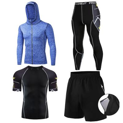 China 2021 Hot Wholesale Polyester Spandex OEM Service Tracksuit Breathable Sportswear For Men for sale