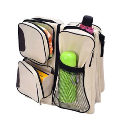 China Travel Portable Multifunctional Hutch Bag Foldable Folding Organizer Diaper Newborn Baby Mommy Bag for sale