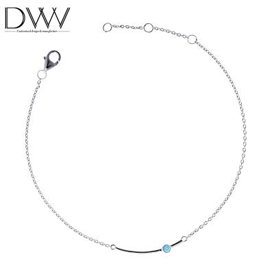 China High Quality Romantic Smile Shape Chain Bracelet 925 Sterling Silver Link Bracelets Jewelry for sale