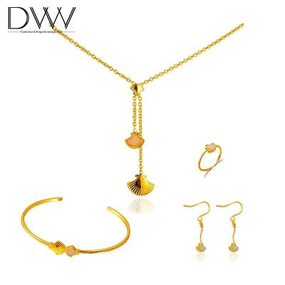 China Environmentally Friendly Framing Setting Opal Stone 925 Sterling Silver Jewelery Bridal Necklace Jewelry Set for sale