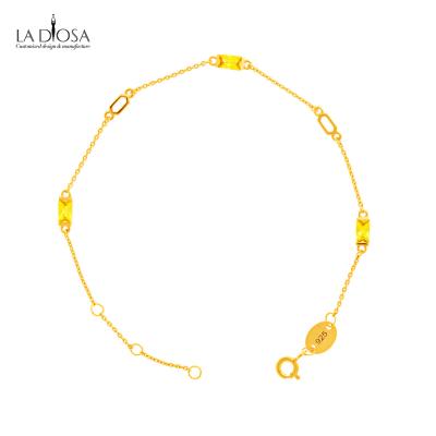 China High Quality Style Chain Bracelet Geometric Zircon 18K Yellow Gold Plated Adjustable Bracelet for sale