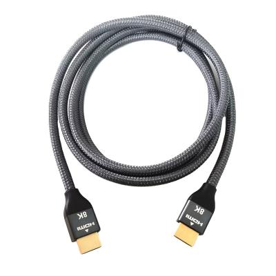 China COMPUTER High Bandwidth 8K Audio Cable UHD Braided HDR 2.1 Cable 48Gbps Tie Male To Male HD For Laptop Monitor HOME THEATER for sale