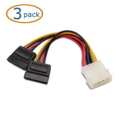 China COMPUTER Lesozoh 4 Pin Small Male To 2 x Female SATA Power Cable for sale