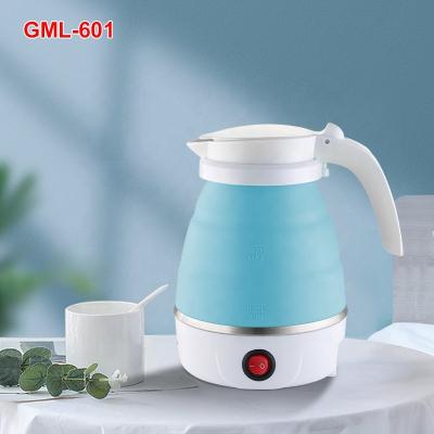 China 360 Degree Travel Mini 0.6L 220v 600w Collapsible Collapsible Silicone Kettle Low Rotation Jug Portable Electric Kettle Small Small for sale