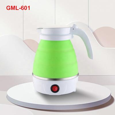 China 360 Degree Travel Mini 0.6L 220v 600w Collapsible Collapsible Silicone Kettle Low Rotation Jug Portable Electric Kettle Small Small for sale