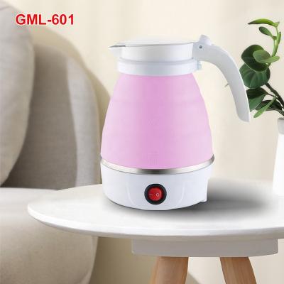 China 360 Degree Travel Mini 0.6L 220v 600w Collapsible Collapsible Silicone Kettle Low Rotation Jug Portable Electric Kettle Small Small for sale