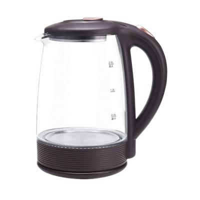 China Large Capacity 2.0L Electric Glass Water Kettle Electric Tea Maker 360 Degree Rotation Base Home Appliance for sale