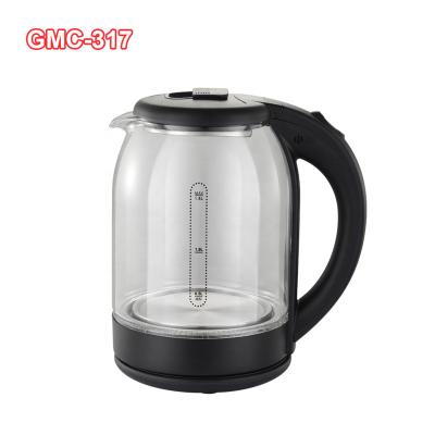 China 360 Degree Premium Electric Tea Maker Home Appliance 1.8L Low Rotation Promotional Electric Glass Water Kettle for sale