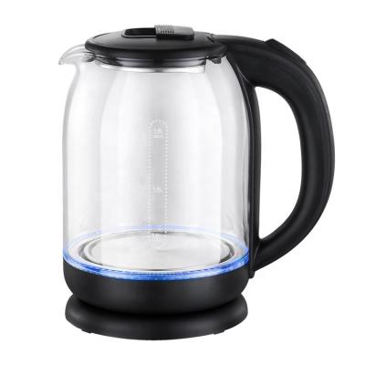 China 360 Degree Price Home Appliance 1.8L Cheap Electric Glass Water Kettle Low Rotation Electric Tea Maker for sale