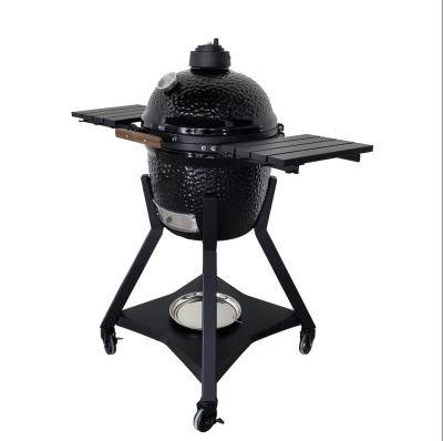 China Glossy Black 16 Inch Kamado Grill Compact And Space Saving 16'' Kamado Grill  for sale