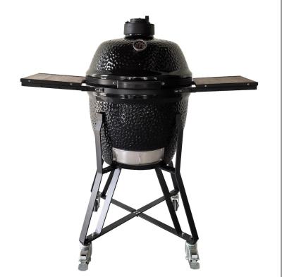 China Versátil Brillante Negro 18''Kamado Grill de temperatura ajustable en polvo recubierto en venta