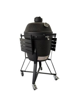 China Dark Grey Kamado Ceramic Charcoal Grill Large Size High Capacity 20'' Kamado Grill for sale