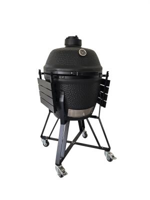 China Matt Grey Kamado Grill Finish suave de grado alimenticio con medidor de temperatura en venta