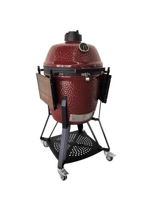 China Adjustable Kamado BBQ Grill 22 Inch Corrosion Proof Smooth Finished for sale