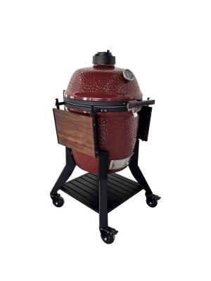 China Moisture Resistant 22 Inch Kamado Grill Easy Cleanup Ceramic Charcoal Grill for sale