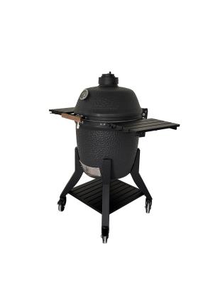 China Easily Assembled 22 Inch Kamado Grill Adjustable Height Ceramic Charcoal Grill for sale