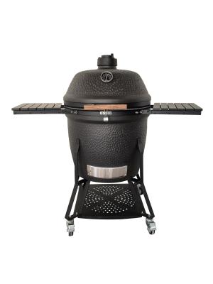 Cina Grigio scuro Uovo Kamado BBQ Tessitura di sabbia Ceramica BBQ Grill Controllo di precisione in vendita