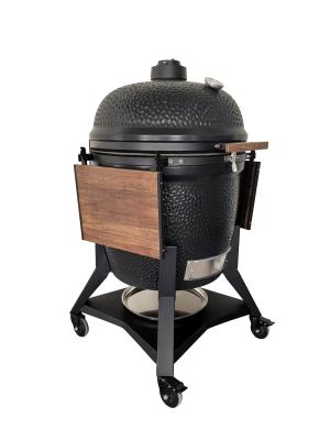 China Bamboo Shleves Kamado Grill For Smoking 28 Inch Safety Operation Lightweight for sale