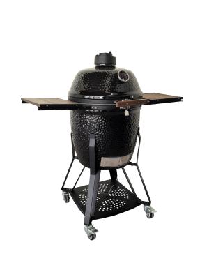 Cina Glossy Black 22 Inch Kamado Grill versatile per cucinare Kamado portabile in vendita