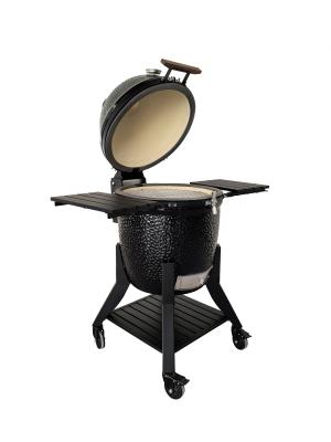 China Baking And Roasting Black Kamado Grill Quick Heat Retention Easy Cooking for sale