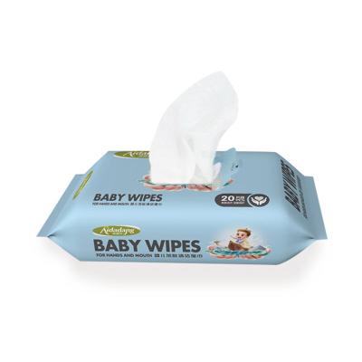 China Baby Wipes China Pack 20pcs Small Wet Wet Cloth With Cheap Price Baby Cleaning Wet Cloths With Lids for sale