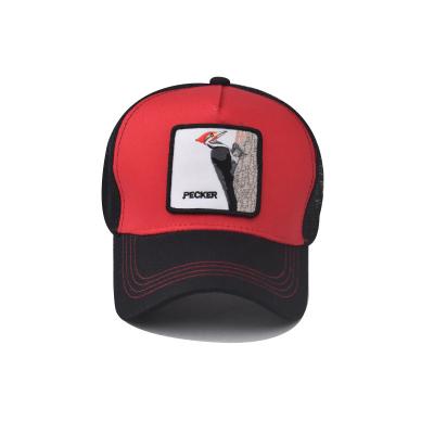 China COMMON New Animal Woodpecker Embroidered Net Hat Male and Female Animal Baseball Hat Street Dance Hip Hop Hat for sale