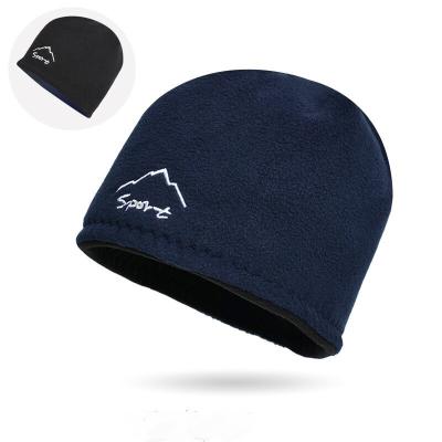 China COMMON New Winter Cold Ski Hat Men's Outdoor Headband Hat Shake Fleece Double Sided Windproof and Warm Hat for sale