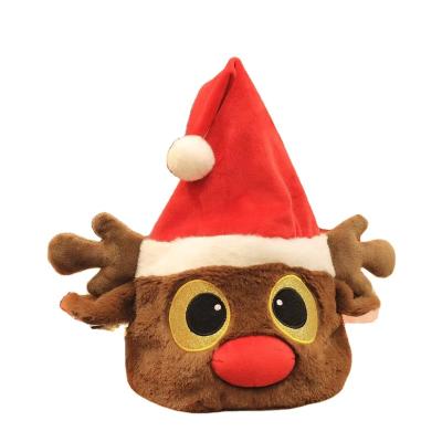 China COMMON Christmas hats that sing, emit light, and swing. Plush toys for children as Christmas gifts for sale