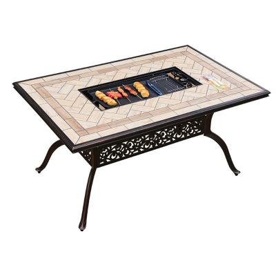 China Modern DIE CERAMIC CAST ALUMINUM GRILL TABLE for sale