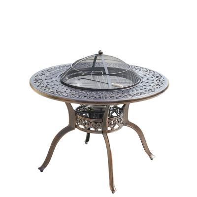 China Modern Cast Aluminum Patio BBQ Table Multi Function Outdoor Aluminum Barbecue Table for sale