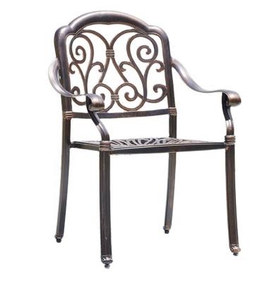 China Modern Outdoor Dining Chair Aluminum Frame Cast Aluminum Chair Furniture Aluminum Chair for sale