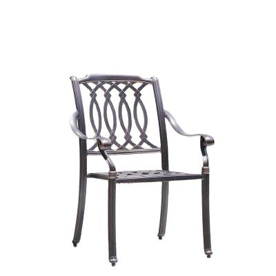 China Traditional Nordic Outdoor Cast Aluminum Chair Die Casting Aluminum Patio Chaise for sale