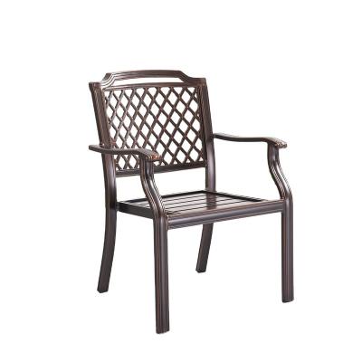 China Modern Outdoor Patio Corrosion Resistant Waterproof Stackable Die Cast Aluminum Seats for sale