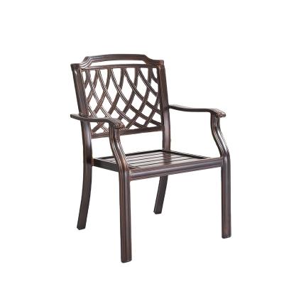 China Wholesale Luxury Outdoor Waterproof Modern Terrace Furniture Bistros Patio Garden Chair Die Cast Aluminum Tables And Chairs for sale