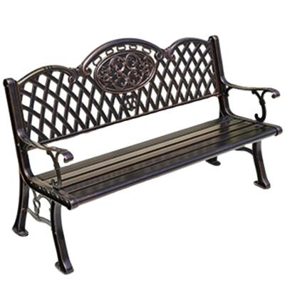 China Modern Modern Leisure Garden Die Cast Metal Outdoor Comfort Bench Commercial Park Cast Aluminum Bench Leg Die Cast Aluminum Bench for sale