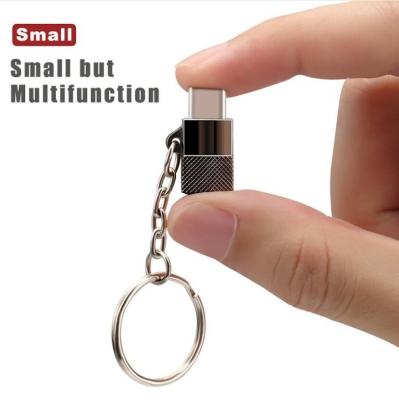 China Multi Function Portable Data Transfer Cable Key Chain OTG USB Micro Adapter Type C Male To Micro USB OTG Phone Female Converter UA02 for sale