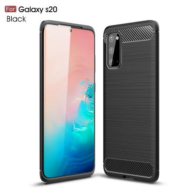 China Anti-scraft Carbon Fiber Silicon Carbon Fiber TPU Cell Phone Case For Samsung Galaxy S9 S8 J4 J8 2018 A40 A50 A70 A20E MPC06 for sale