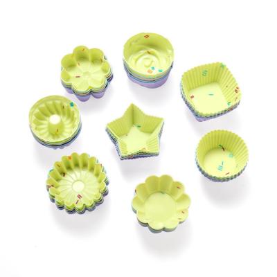 China Viable high quality custom made wholesale reusable silicone cup cake baking mold for sale