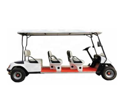 China Metal+Plastic CE Approved Electric Golf Car Low Price 6 Seater Electric Golf Carts With Folded Back Seat for sale