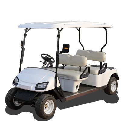 China Latest Model Metal+Plastic Golf Car With 4 Seats Hot Sales Electric Golf Cart 4 Seat for sale