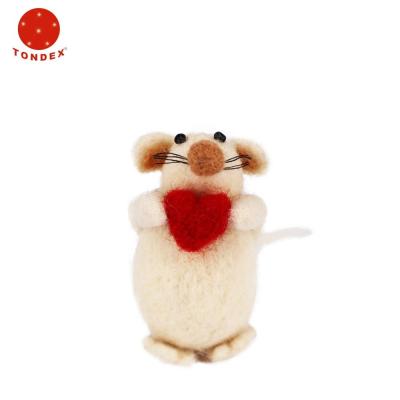 China Pure Wool Woolen Home Decor With New Design Rat Hot Selling Christmas Opens Handmade Mouse for sale