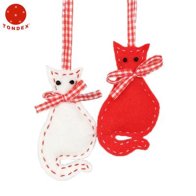 China Cute Handmade Christmas Tree Decoration Knitting Animals Knitting Felt Ornament for sale