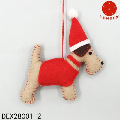 China Knitting Decorations Small Felt Animal Shaped Christmas Knitting Ornaments for sale