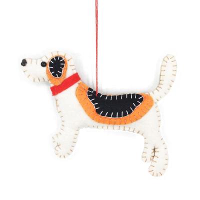 China Handmade Wonderful Felt Dog Christmas Decorations for sale