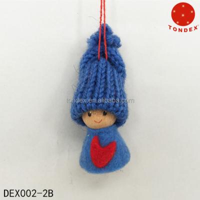 China High Quality Handmade Wooden Christmas Doll Christmas Decorations for sale