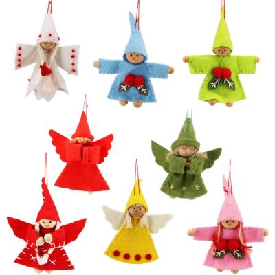 China Europe Europe Hanging Handmade Felt Angel For Christmas Decor for sale