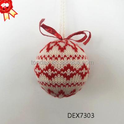 China Knitting And Yarn Knitting And Attractive Knitted Thread Christmas Ornaments Ball 2015 for sale