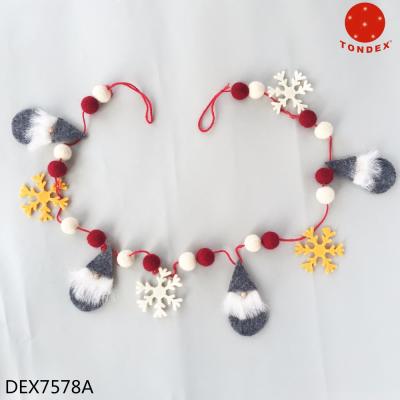 China PP Cotton Felt and Christmas Garland Felt Non-Woven Decorative Flower Garland Felt and PP Cotton Garland for sale